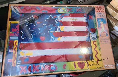 Poster peter max america - max, "america